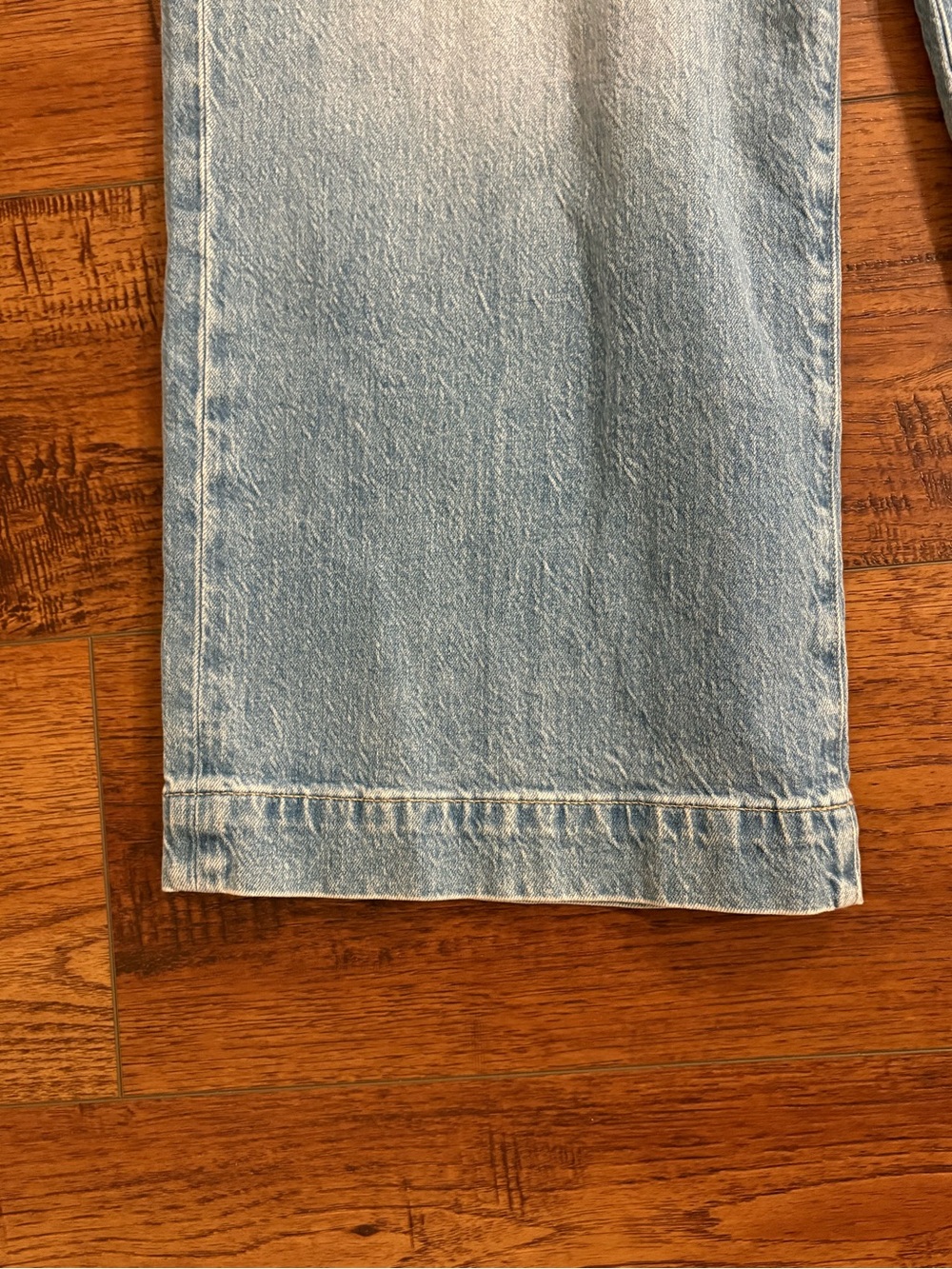 J.Crew Wide Leg Crop Jeans Light Wash Patch Pocket Denim Size 30 - Picture 7 of 9